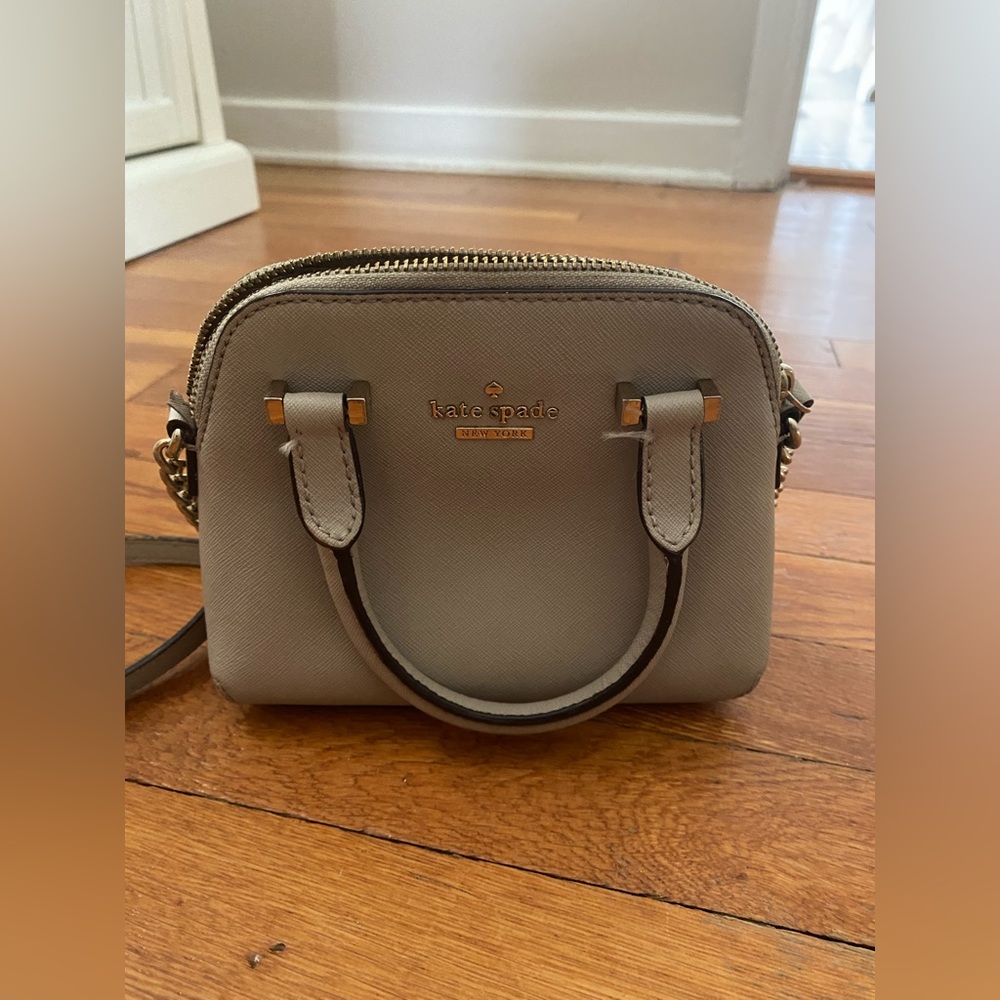 Taupe grey Kate spade mini purse